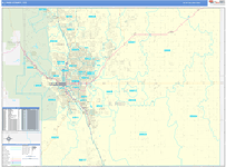 El Paso County Wall Map Basic Style